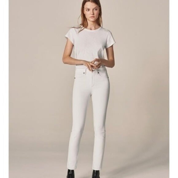 Rag & bone NWT Blanc Skinny Jeans with Raw Hem Size 24 - Picture 1 of 11